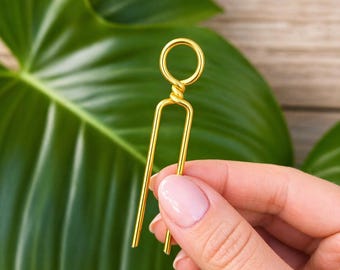 Gold Plant Propagation Pins | Vine Training Clips for Indoor Plants | Moss Pole Pins | Plant Support Stakes | Houseplant Accessories