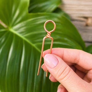 Copper Color Plant Propagation Pins | Boho Vine Training Clips, Moss Pole Support
