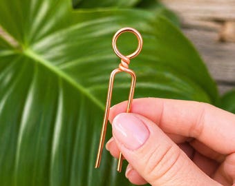 Alfileres de propagación de plantas color cobre / Clips de entrenamiento para enredaderas estilo boho, soporte para postes de musgo