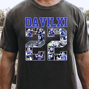 Personalized Football Player Shirt: Custom Name & Number, Soft Style Tee