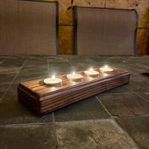 Wooden Tealight Holder | Candle Holder | Tealight Centerpiece | Wood Candle Stand | Wood Candle Favor | Rustic Wedding Decor | Candle Decor