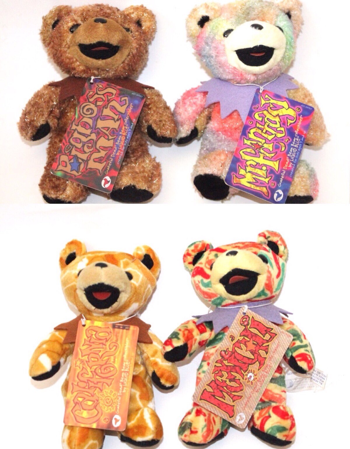 Sixth Generation Vintage Grateful Dead Plush Bear, Beanie