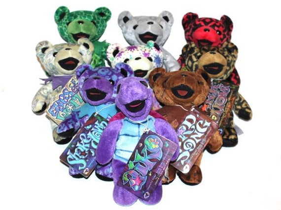 Liquid Blue Fifth Edition Plush Bears, Beanie Bear, Grateful