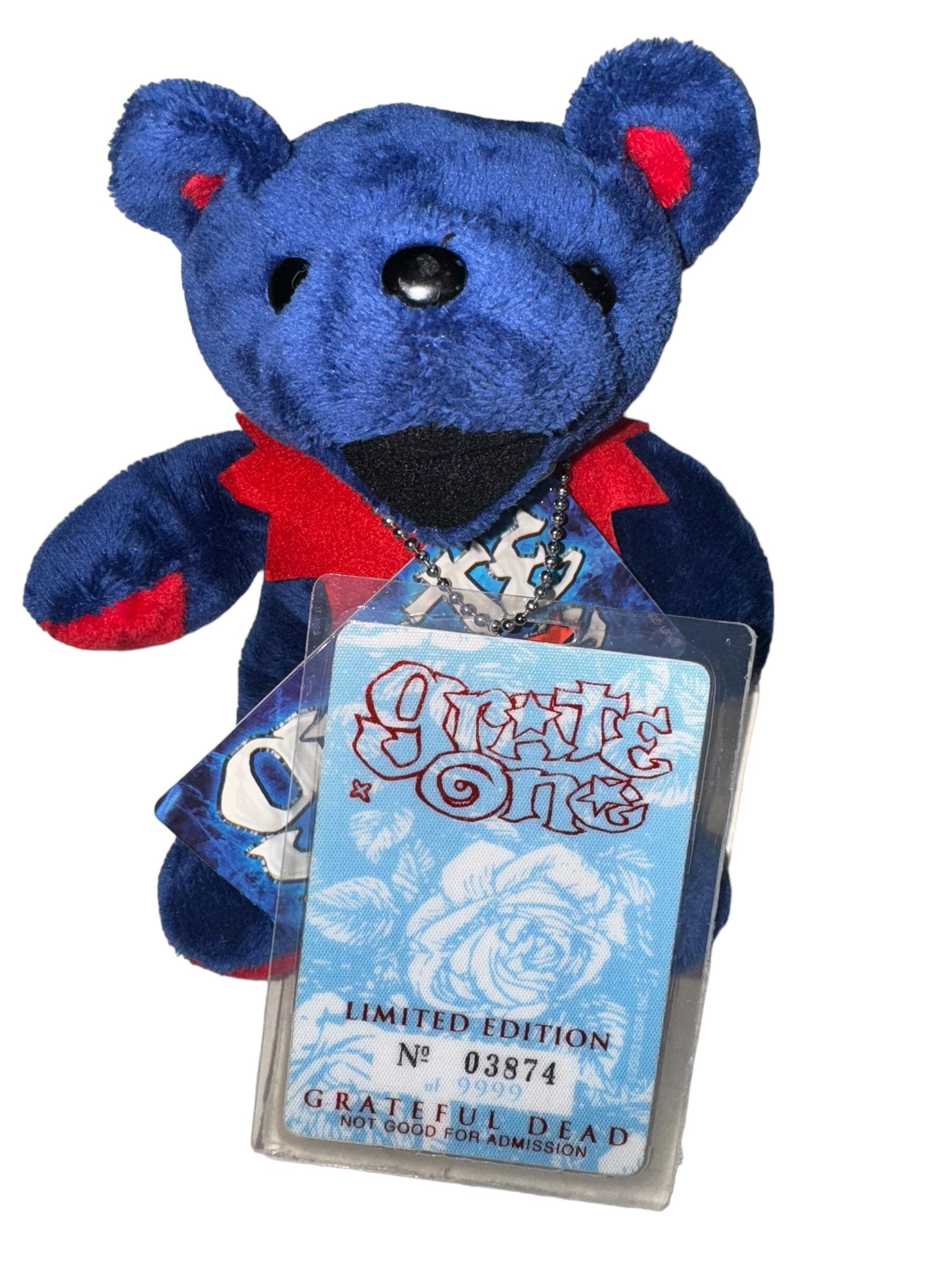 ぬいぐるみ Liberty;Grateful dead bear Grateful Dead 3rd Generation Liquid Blue Plush Bear, Beanie