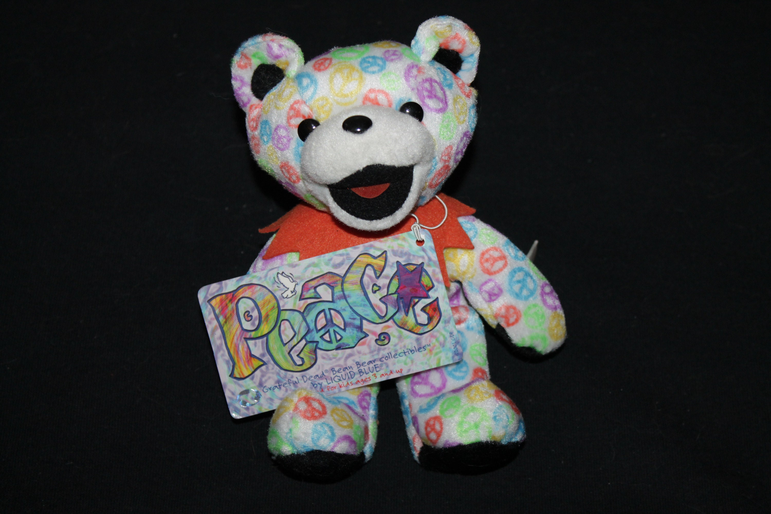7th Generation Liquid Blue Grateful Dead Plush Bear, Beanie Bear