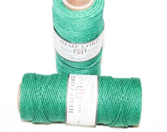 1mm Hemptique Green Hemp Cord 205ft, 20lb hemp cord, hemp twine, crafts, jewelry, macrame cord