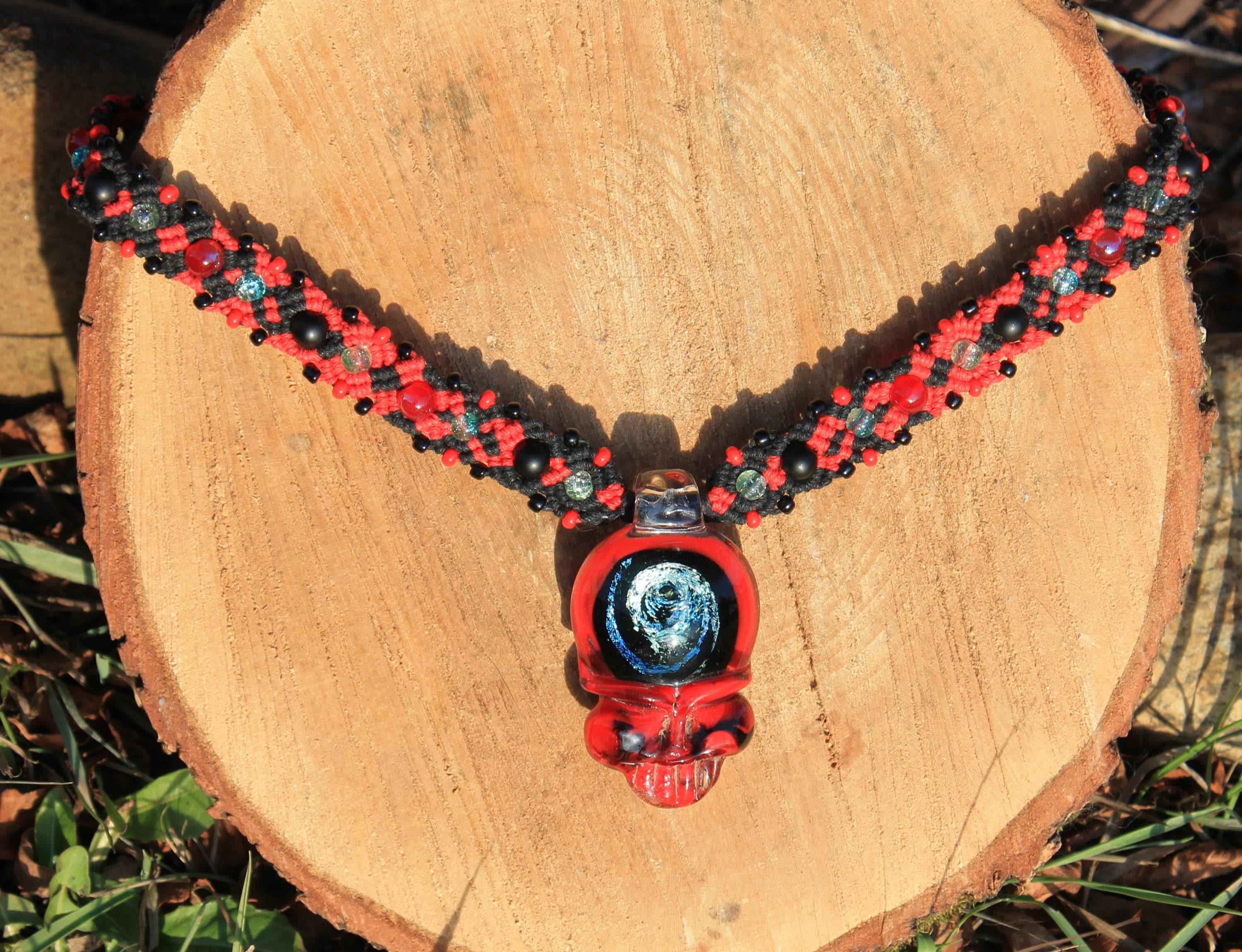 グレイトフルデッド デッドベア ガラス製 ペンダントヘッド 麻紐付き GRATEFUL DEAD BEAR,グレイトフルデッド,デッドベア,ベイビー