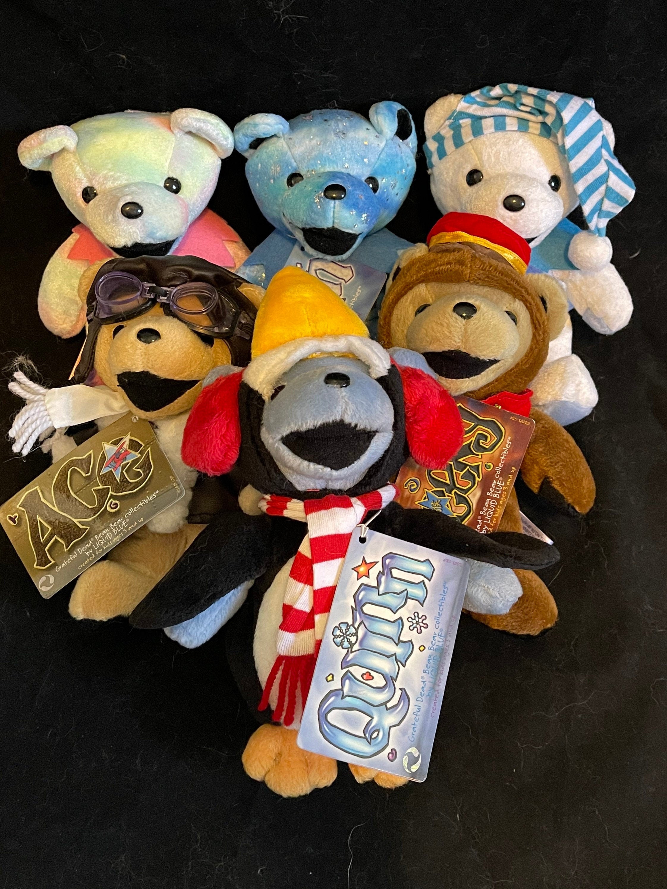 11th Generation Grateful Dead Plush Bear by Liquid Blue, Beanie Bear, Rare, Vintage, Taffy, Ace, Cheeky, Dustin, Powder, Quinn - Etsy 11th Generation Grateful Dead Plush Bear by Liquid Blue, Beanie Bear, Rare, Vintage, Taffy, Ace, Cheeky, Dustin, Powder, Quinn - Etsy