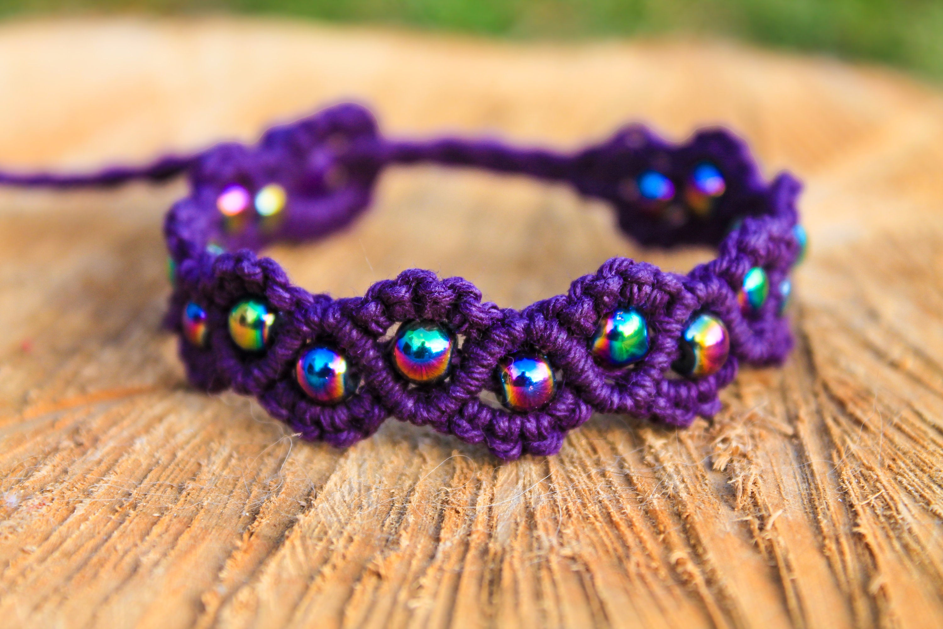 1 bracelet à cordon VIOLET contre le MAUVAIS ŒIL Kabbale bijoux porte bonheur