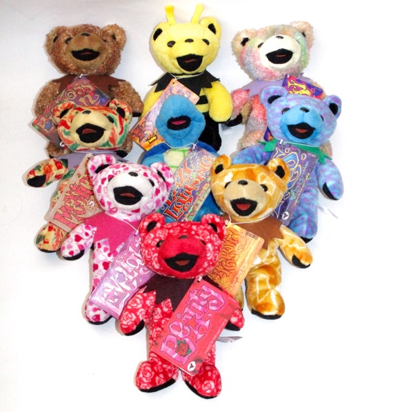 Sixth Generation Vintage Grateful Dead Plush Bear, Beanie Bear, Liquid Blue, Terrapin Turtle, American Beauty, Lazy Lightening, Hippie - Etsy Sixth Generation Vintage Grateful Dead Plush Bear, Beanie Bear, Liquid Blue, Terrapin Turtle, American Beauty, Lazy Lightening, Hippie - Etsy