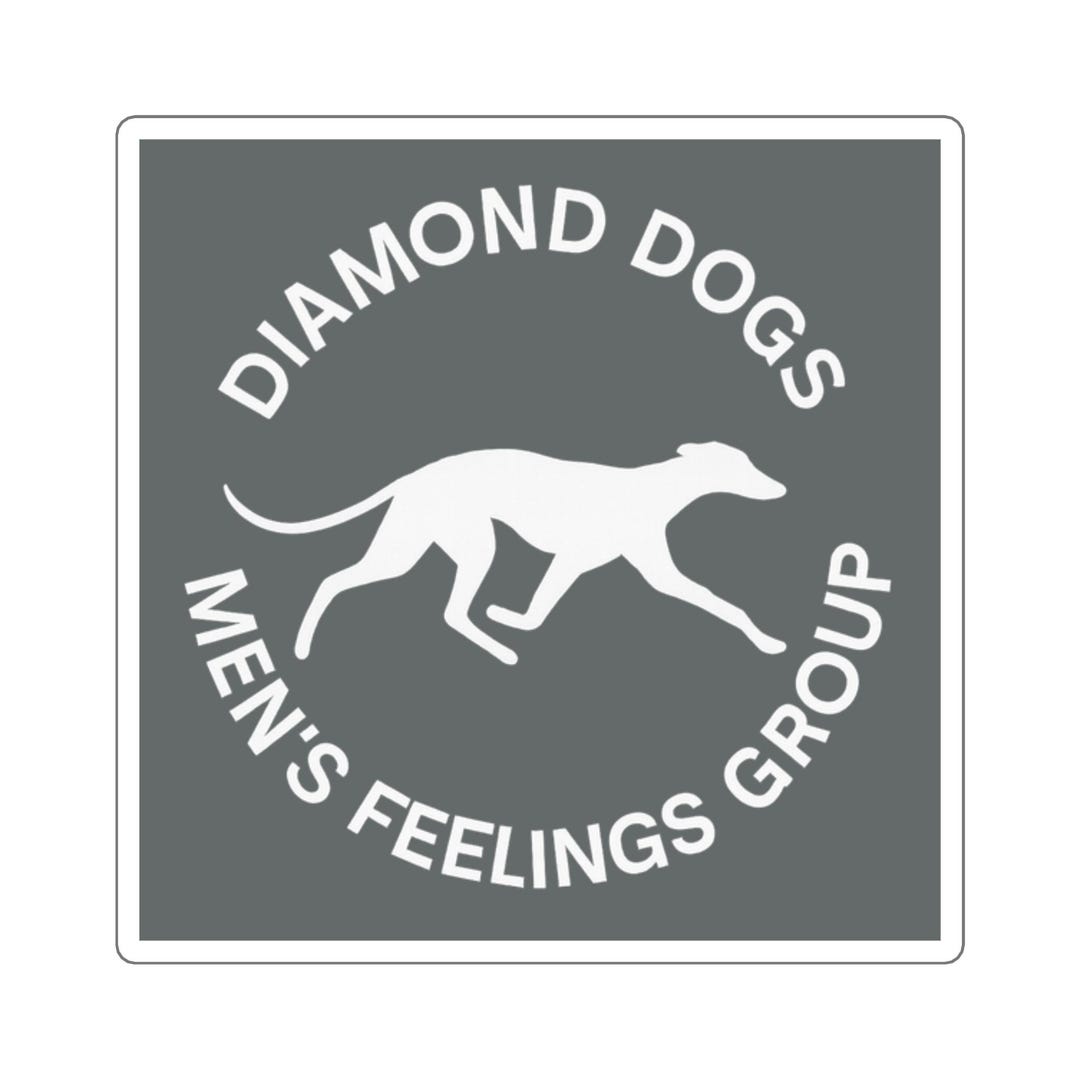 Square Stickers, Ted Lasso Diamond Dogs Group Sticker Grey, TV Show ...