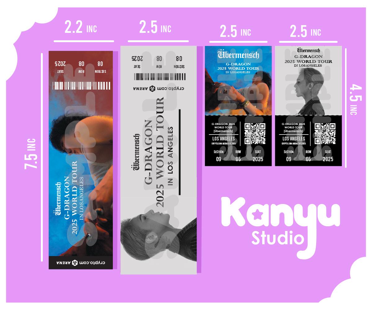 G-dragon World Tour 2025 Fan Made Tickets (digital for Print) - Etsy