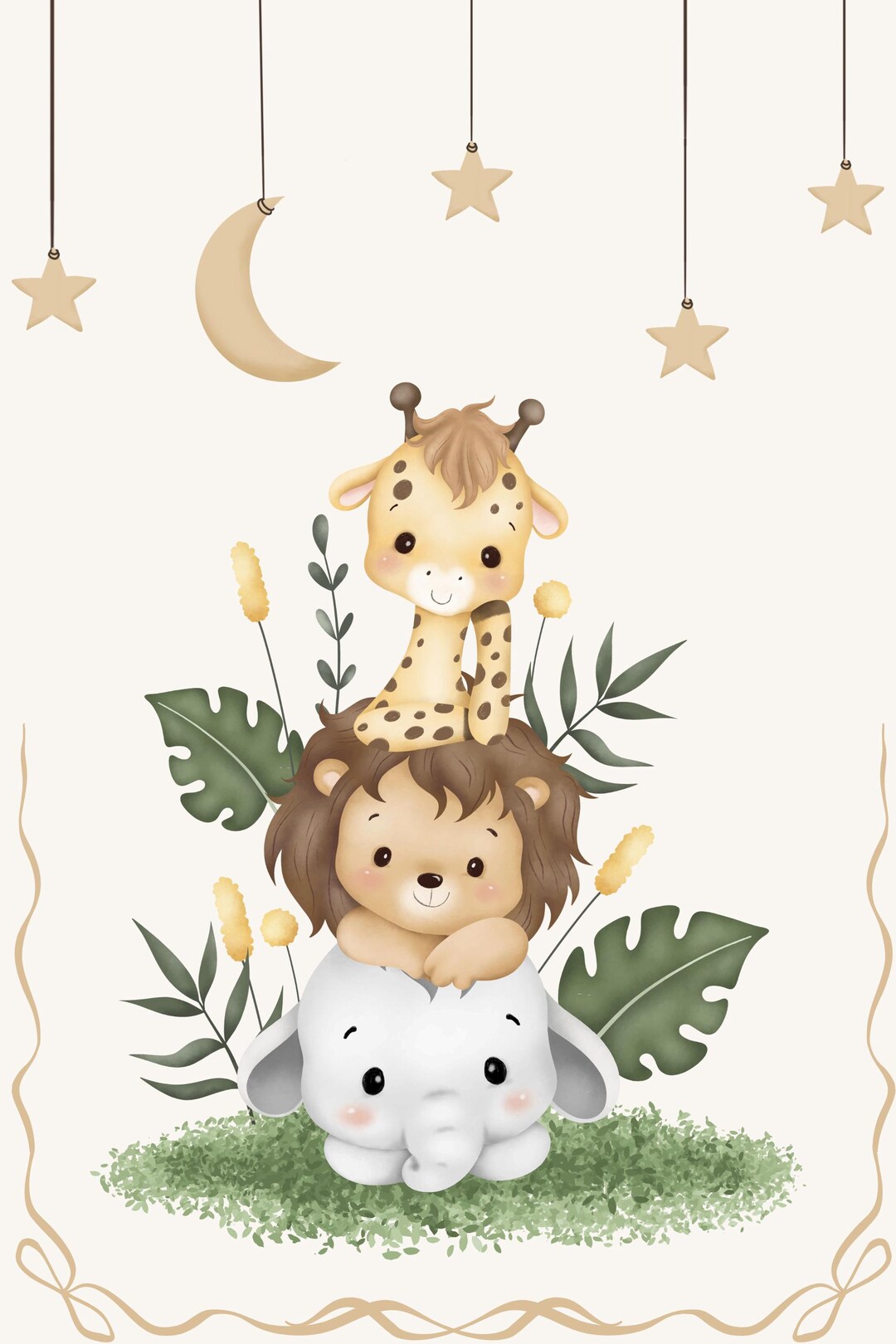 Adorable Baby Animal Wall Art Print | Nursery Decor, Cute Baby Animals ...