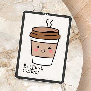Pero primero, café / Arte mural de barra de café / Cocina minimalista imprimible / Descarga digital neutra moderna