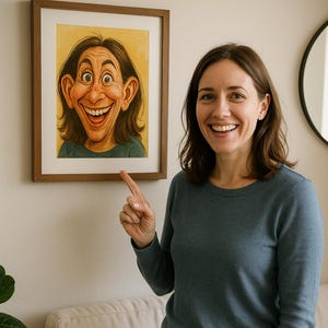 Retrato de caricatura divertido personalizado a partir de una foto: caricatura digital personalizada para parejas, mascotas, familias, regalos y decoración del hogar.