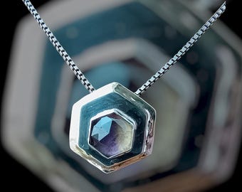 Handcrafted Hexagon Ametrine Pendant