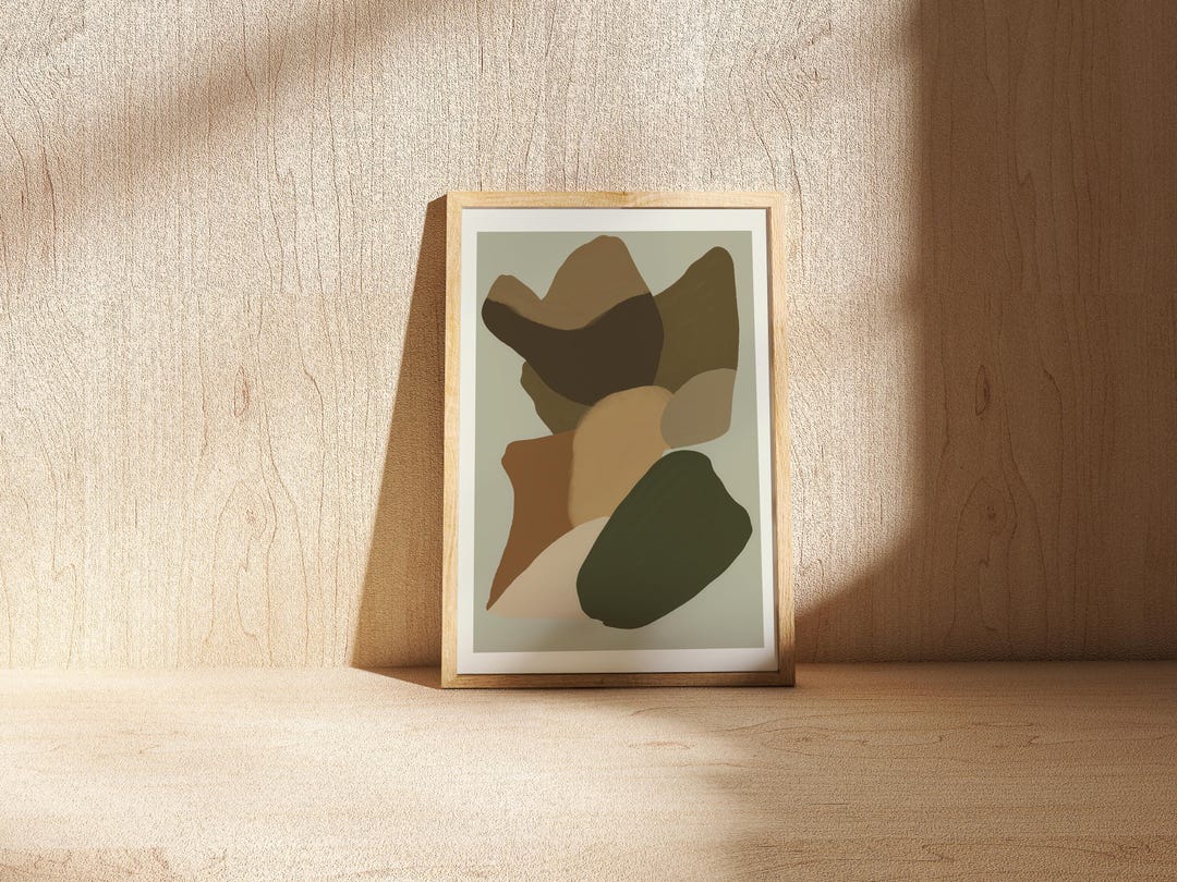 Abstract Printable Wall Art | Modern Neutral Shapes – Digital Download ...