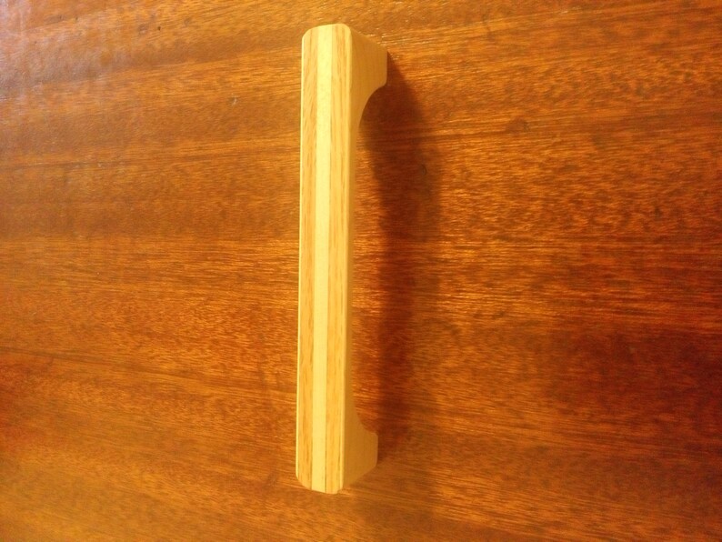 Maple Wood Cabinet Pulls with Oak Inlay