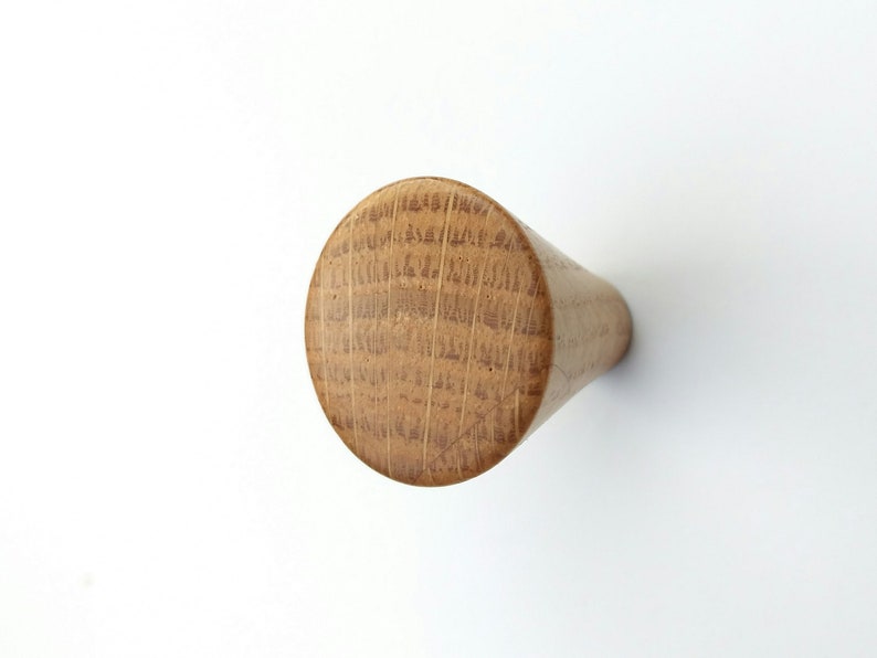 Modern White Oak Wood Knob Etsy