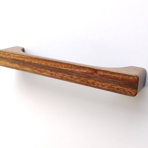 Oak Wood Pull With Walnut Inlay Etsy