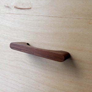 Designer Walnut Wood Cabinet Pull Small image 1