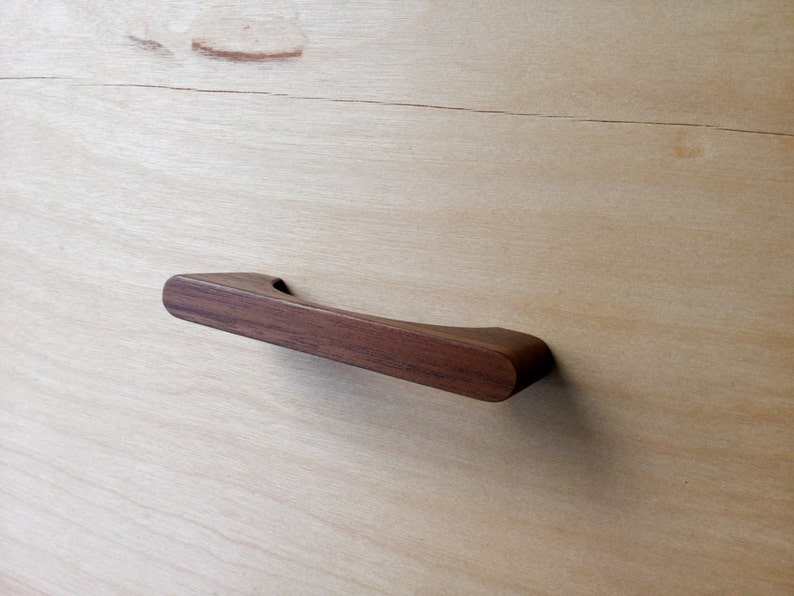 Designer Walnut Wood Cabinet Pull Small image 1