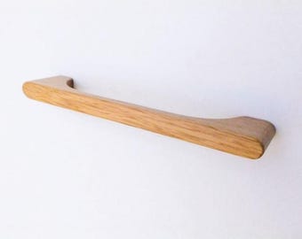 Puxador de armário de madeira de carvalho branco de designer