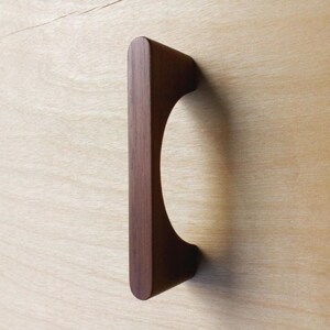 Designer Walnut Wood Cabinet Pull- Small
