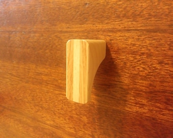 Maple Wood Cabinet Knob with Oak Inlay