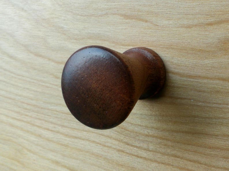 Chess Mahogany Wood Cabinet Knob image 1