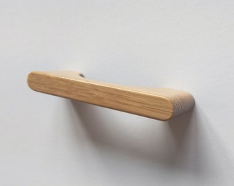 Small Designer White Oak Cabinet Pull