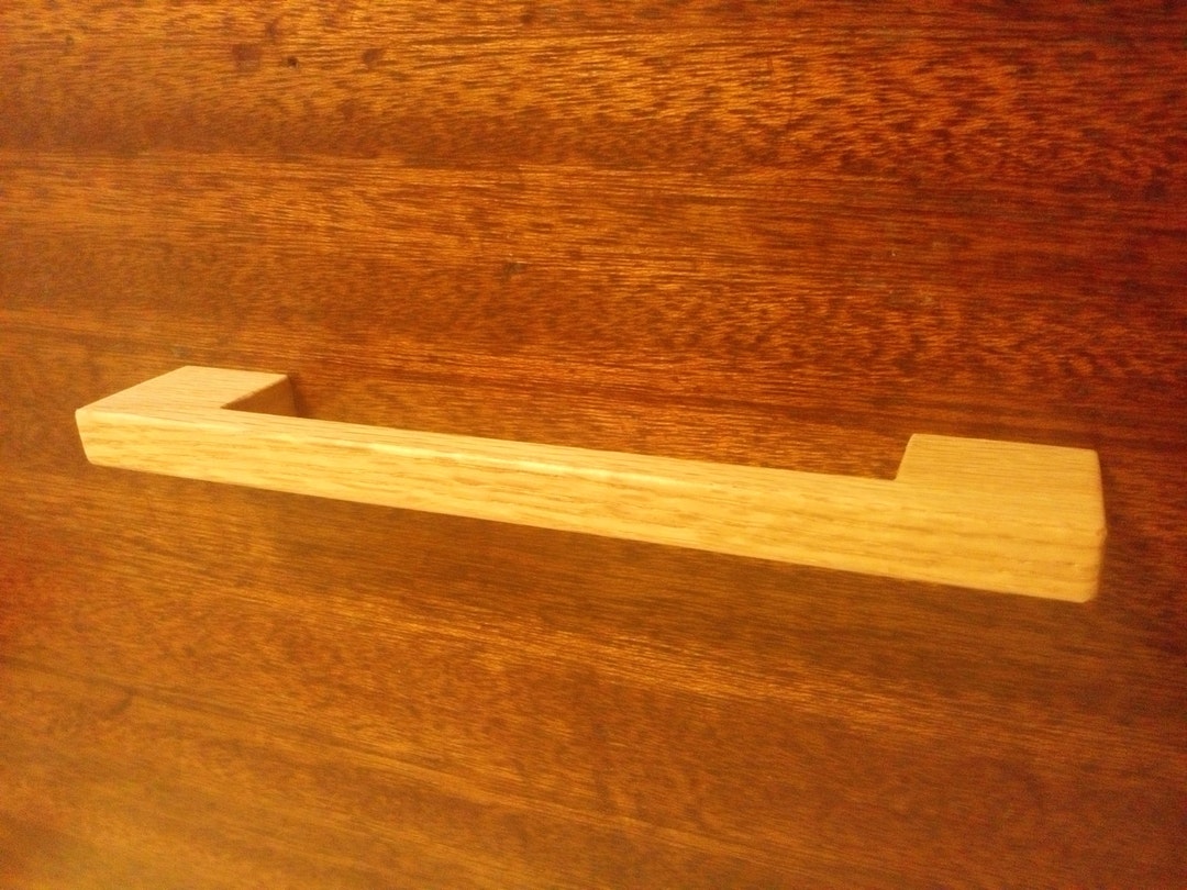 Contemporary Oak Wood Pull Etsy