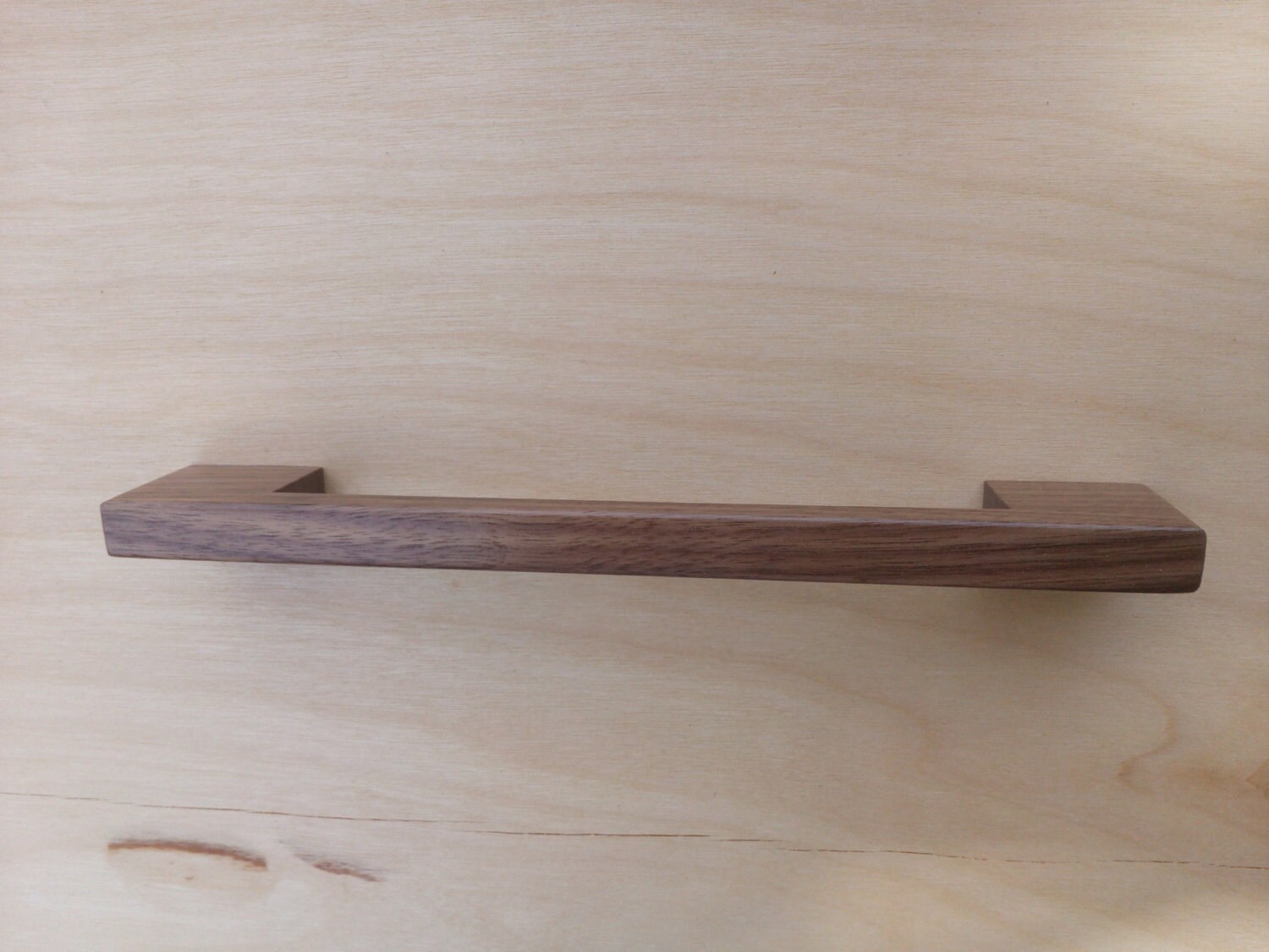 Contemporary Walnut Wood Pull Etsy Canada