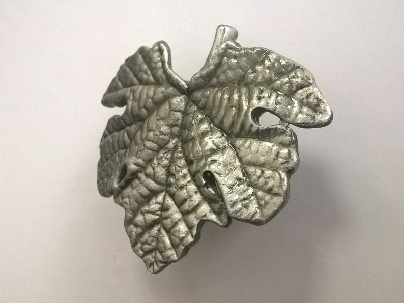 Grape Leaf Knob With Satin Finish Etsy