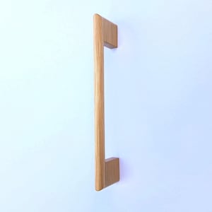 Contemporary White Oak Wood Cabinet Pull with Rounded Ends