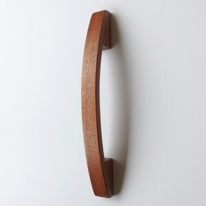 Handmade Mahogany Arched Cabinet Pull – Modern  Drawer Handle