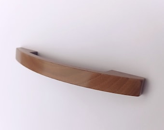 Arching Walnut Wood Cabinet Pull