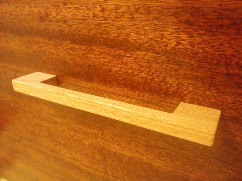 Contemporary Oak Wood Pull Etsy