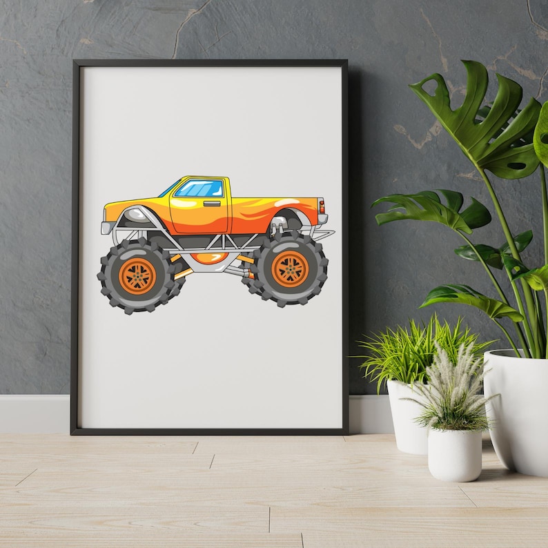 Monster Truck Png Bundle, Big Truck Sublimation Designs, Kids Monster Truck, Offroad Truck, Monster Truck Clipart, Truck Clipart, for Cricut image 7