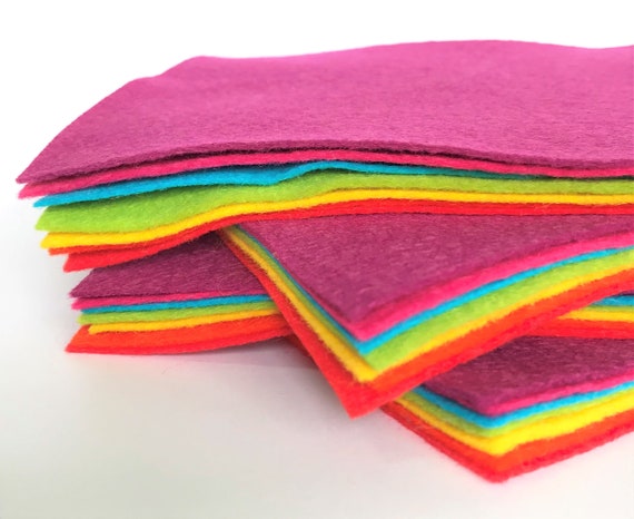 Bright Felt Collection 7 Sheets of Felt Choose the Size 30% Wool