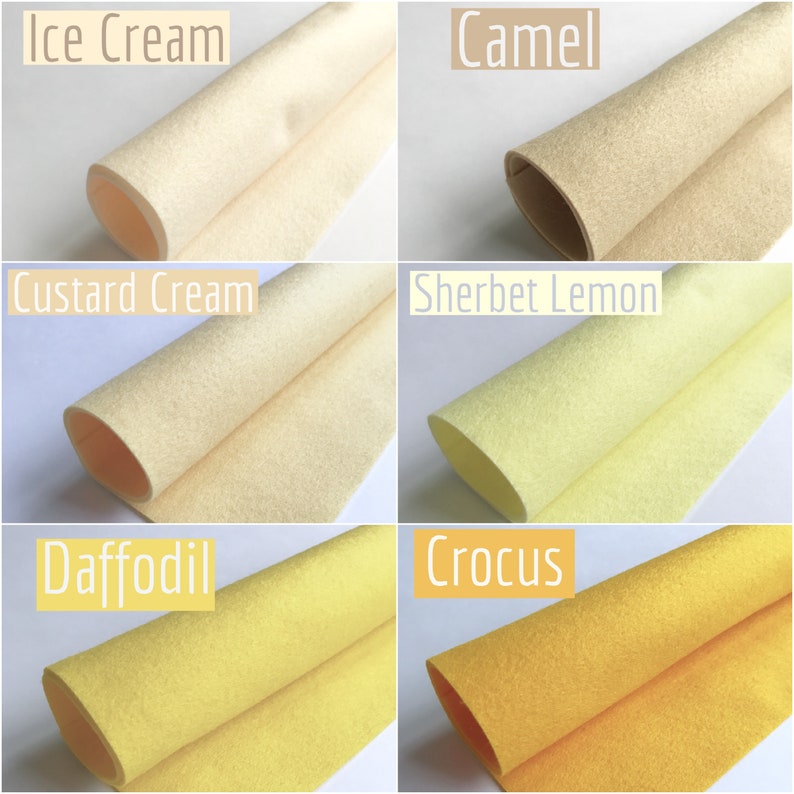 27cm x 33cm Polyester Felt Sheet - Pick and Mix - Choose from 50+ Colours!! - Soft Craft Felt - 1mm thick image 8