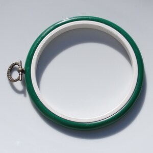 2 Flexi Hoops Green 4 inch Flexible Embroidery Hoops image 2