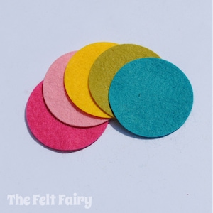 Felt Circles - Wool Blend Felt - Choose the colours and size - Cut to order