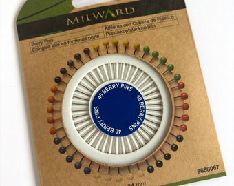 Pin wheel - 40 round headed pins - 34mm - Milward brand