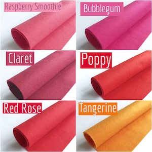 22cm x 22cm Polyester Felt Sheet Pick and Mix Choose from 50 Colours Soft Craft Felt 1mm thick image 7