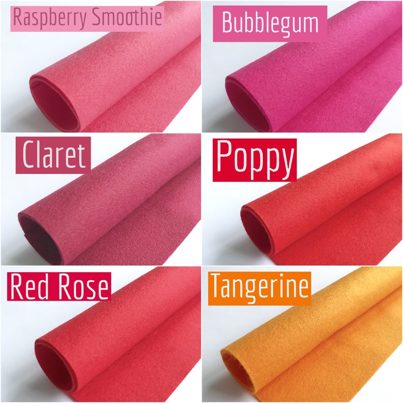 22cm x 22cm Polyester Felt Sheet Pick and Mix Choose from 50 Colours Soft Craft Felt 1mm thick image 7