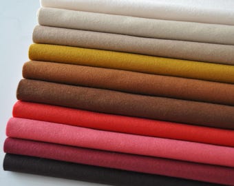 The BERRY DESSERT Felt Bundle - 10 sheets of felt / 2 sizes - Soft Craft Felt - 1mm thick - Polyester felt