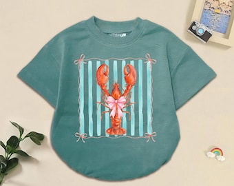 Girls Crawfish Bubble, baby girl crawfish outfit, toddler girl crawfish outfit, girls crawfish sunsuit, crawfish romper, crawfish bubble