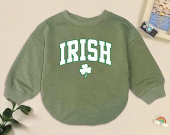 Irish Clover Romper Sweater, Shamrocks Baby Outfit, Four Leaf St Patricks Day Bodysuit, Baby Shower