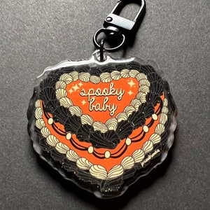 Halloween Cake Keychain. Spooky Baby Cake